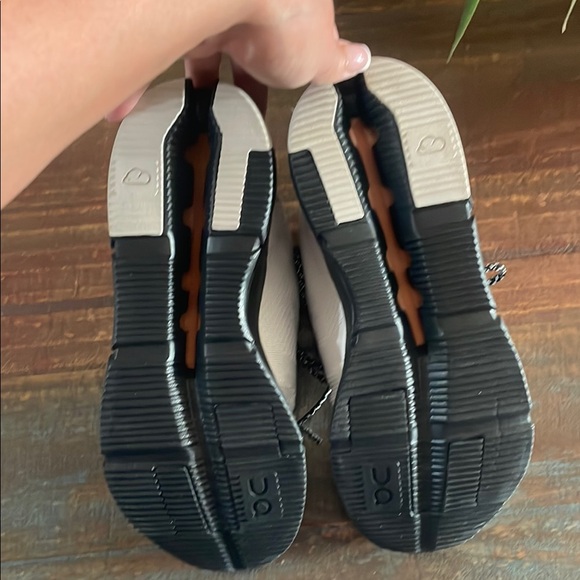 On White and Brown Sneakers - Picture 4 of 5